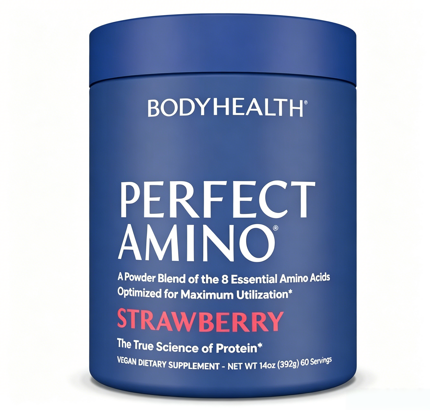 BodyHealth PerfectAmino Powder - BCAA and EAA Powder for Pre and Post Workout - Amino Acid Energy Drink for Men and Women to Support Lean Muscle and Recovery - Strawberry